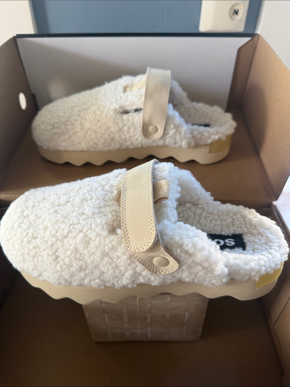 Sorel Cream Sherpa Clogs Mule